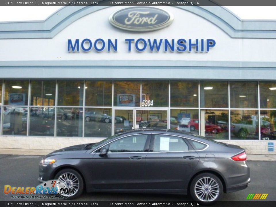 2015 Ford Fusion SE Magnetic Metallic / Charcoal Black Photo #5