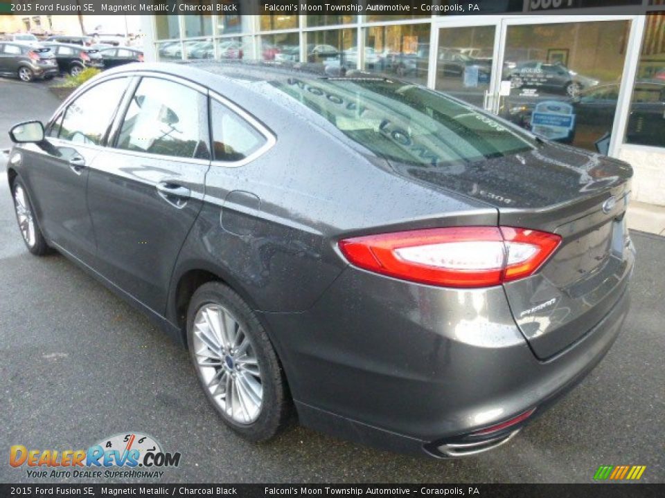 2015 Ford Fusion SE Magnetic Metallic / Charcoal Black Photo #6