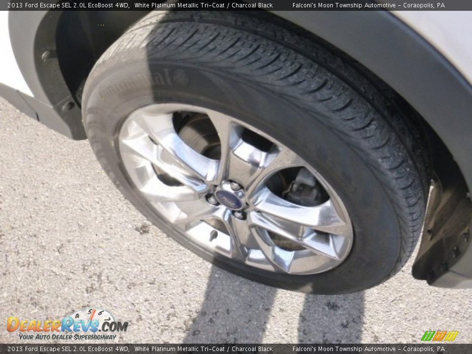 2013 Ford Escape SEL 2.0L EcoBoost 4WD White Platinum Metallic Tri-Coat / Charcoal Black Photo #3