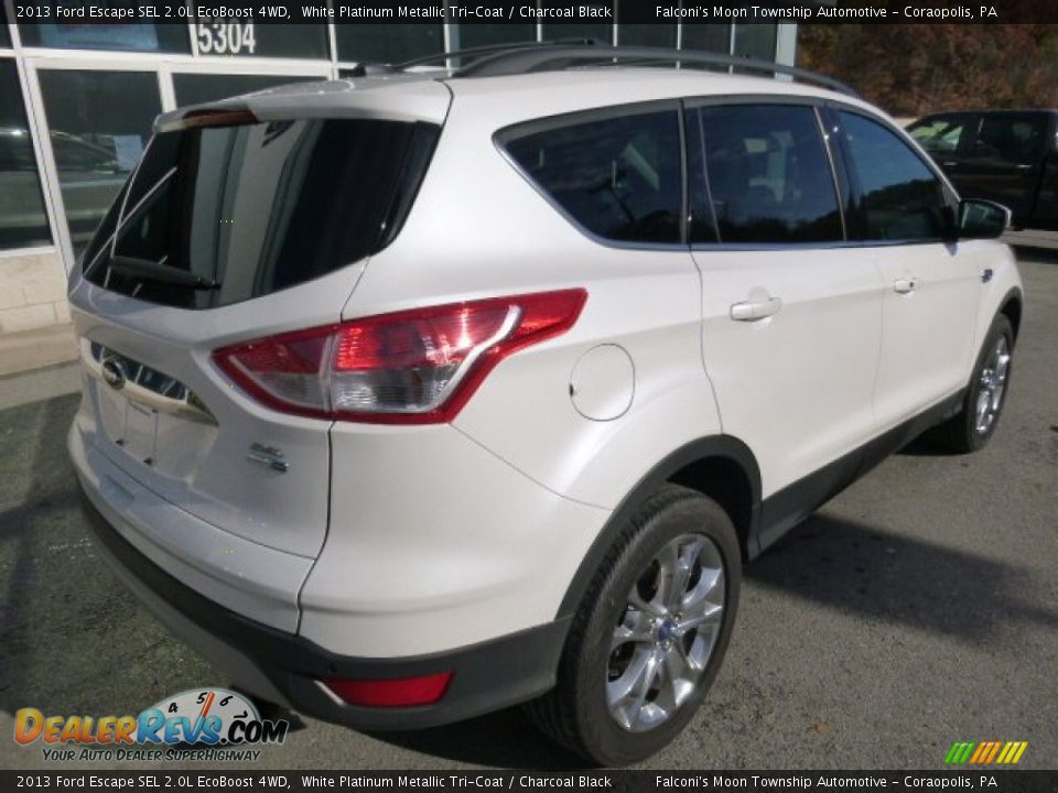 2013 Ford Escape SEL 2.0L EcoBoost 4WD White Platinum Metallic Tri-Coat / Charcoal Black Photo #4