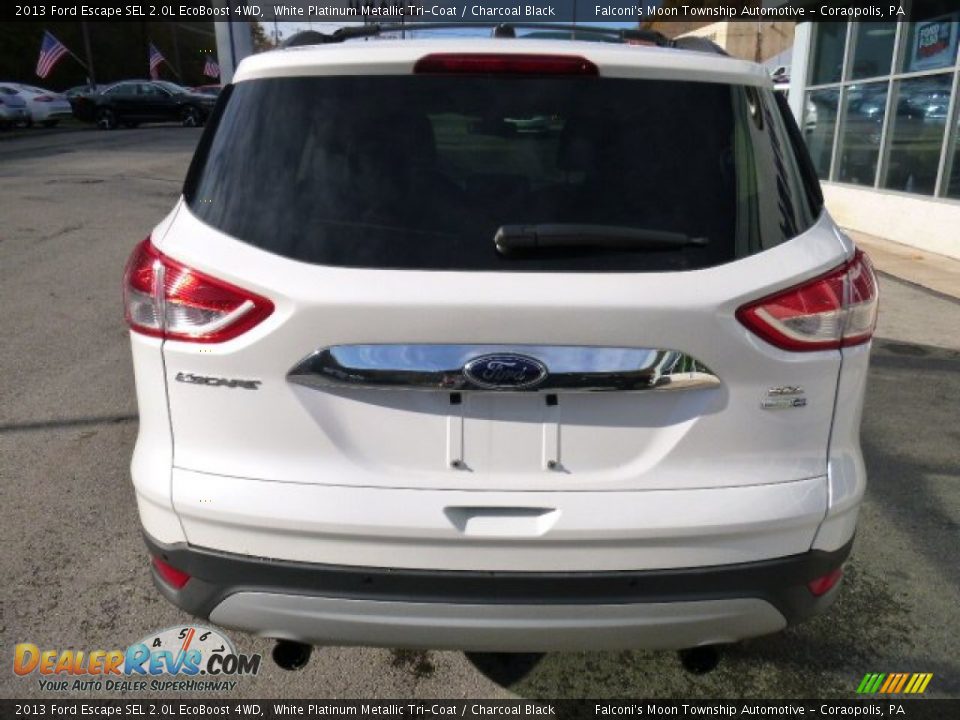 2013 Ford Escape SEL 2.0L EcoBoost 4WD White Platinum Metallic Tri-Coat / Charcoal Black Photo #9