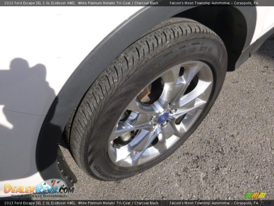2013 Ford Escape SEL 2.0L EcoBoost 4WD White Platinum Metallic Tri-Coat / Charcoal Black Photo #10