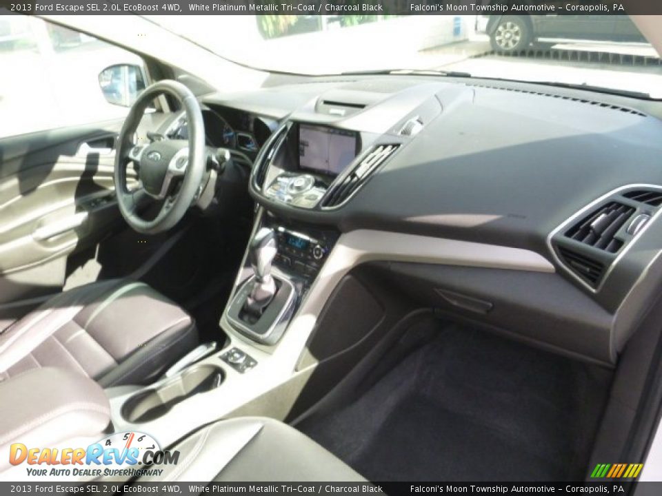 2013 Ford Escape SEL 2.0L EcoBoost 4WD White Platinum Metallic Tri-Coat / Charcoal Black Photo #12