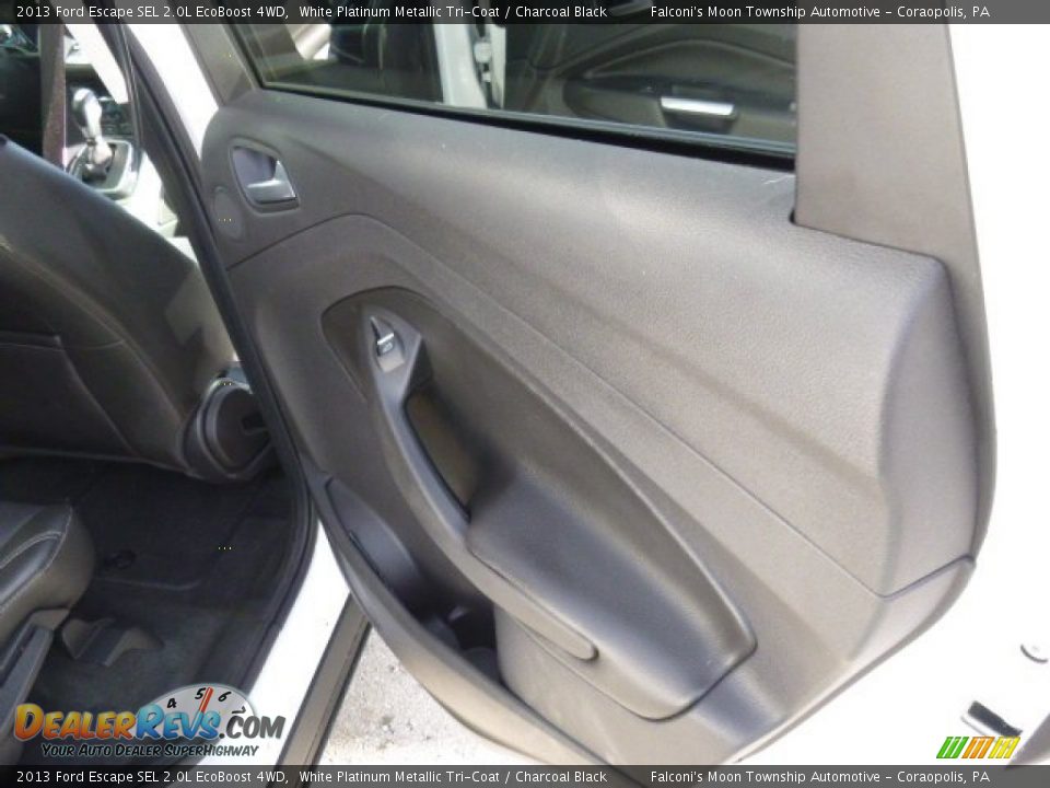 2013 Ford Escape SEL 2.0L EcoBoost 4WD White Platinum Metallic Tri-Coat / Charcoal Black Photo #14