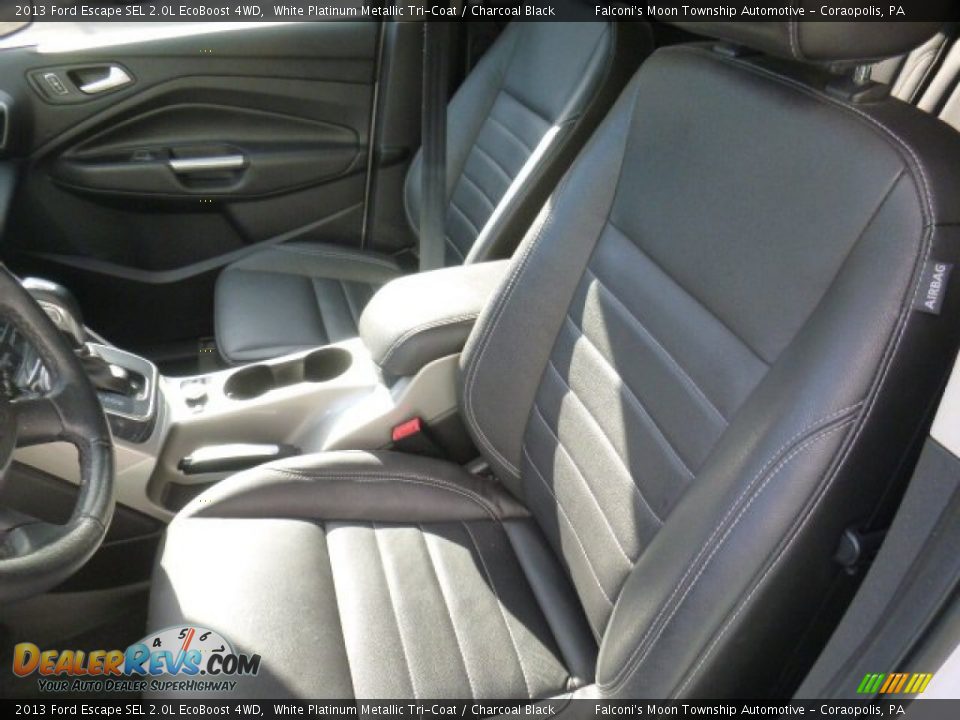 2013 Ford Escape SEL 2.0L EcoBoost 4WD White Platinum Metallic Tri-Coat / Charcoal Black Photo #15