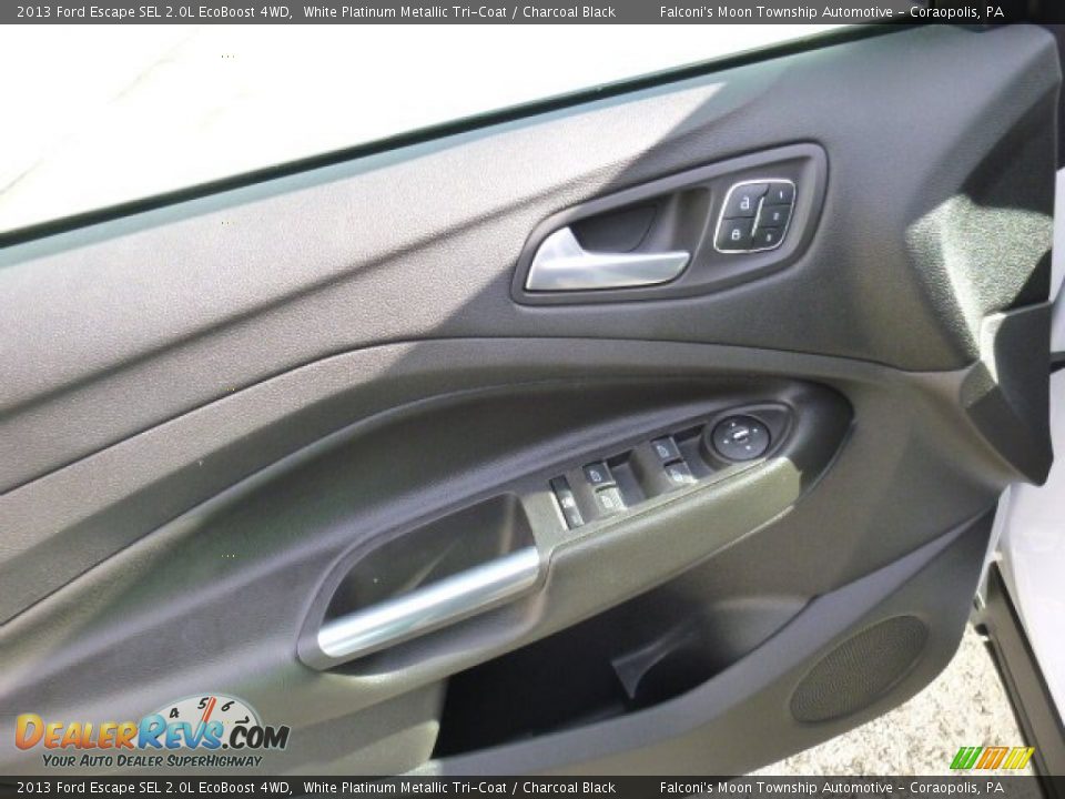 2013 Ford Escape SEL 2.0L EcoBoost 4WD White Platinum Metallic Tri-Coat / Charcoal Black Photo #19