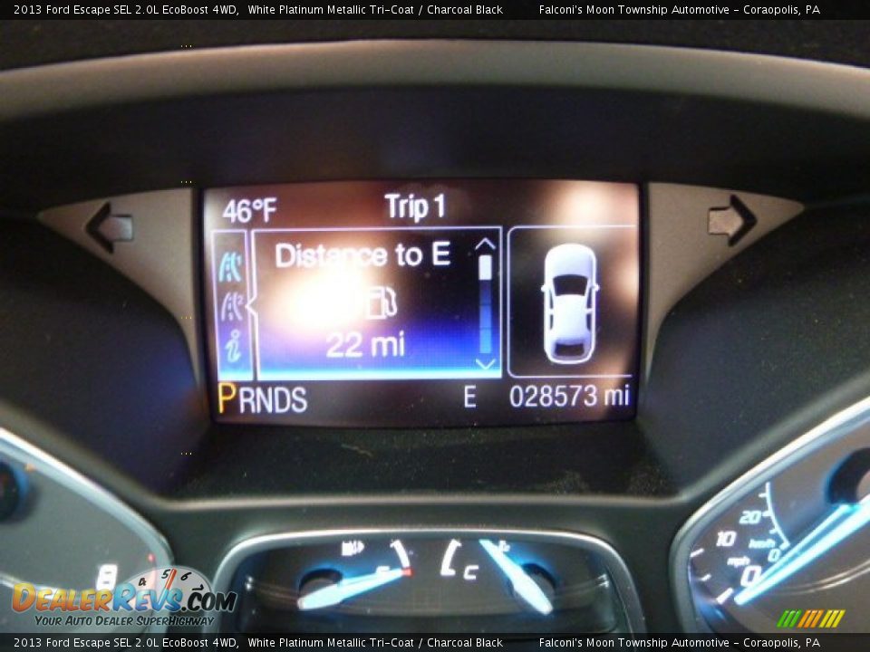 2013 Ford Escape SEL 2.0L EcoBoost 4WD White Platinum Metallic Tri-Coat / Charcoal Black Photo #24