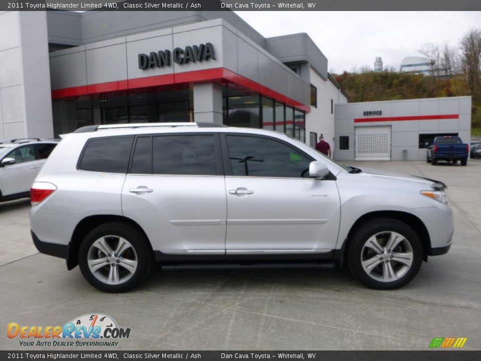 2011 Toyota Highlander Limited 4WD Classic Silver Metallic / Ash Photo #3
