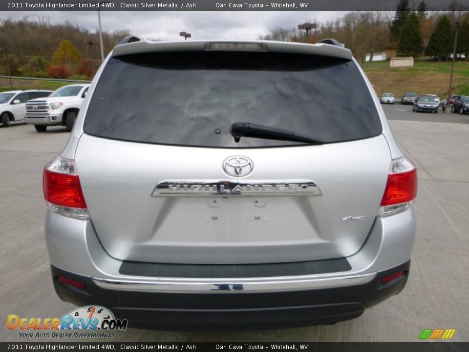 2011 Toyota Highlander Limited 4WD Classic Silver Metallic / Ash Photo #10