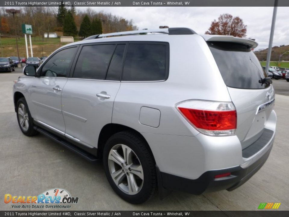 2011 Toyota Highlander Limited 4WD Classic Silver Metallic / Ash Photo #11
