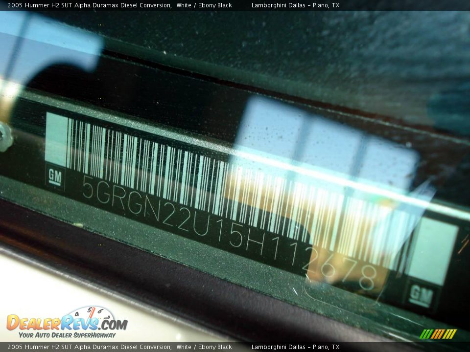 2005 Hummer H2 SUT Alpha Duramax Diesel Conversion White / Ebony Black Photo #9
