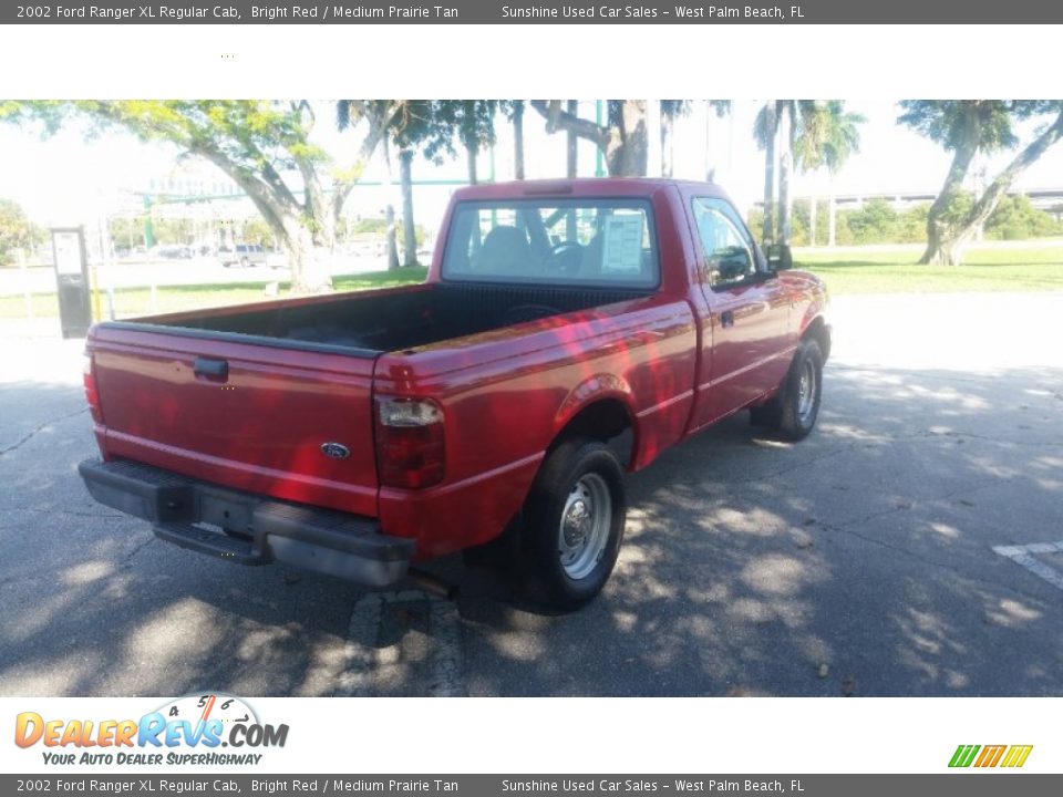 2002 Ford Ranger XL Regular Cab Bright Red / Medium Prairie Tan Photo #5