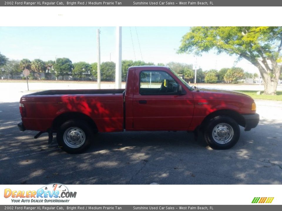 2002 Ford Ranger XL Regular Cab Bright Red / Medium Prairie Tan Photo #6