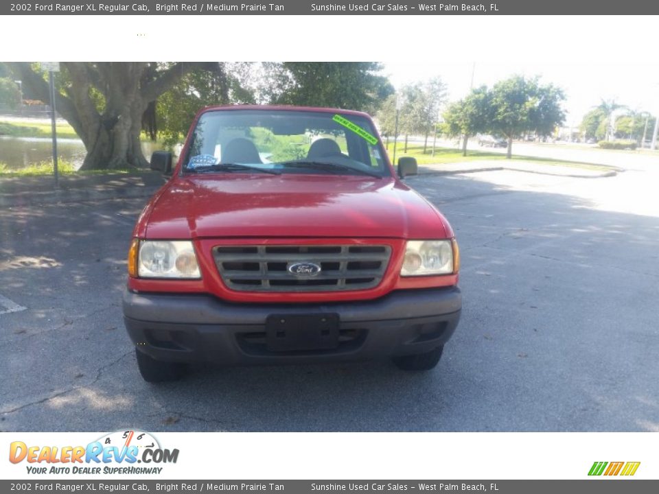 2002 Ford Ranger XL Regular Cab Bright Red / Medium Prairie Tan Photo #8