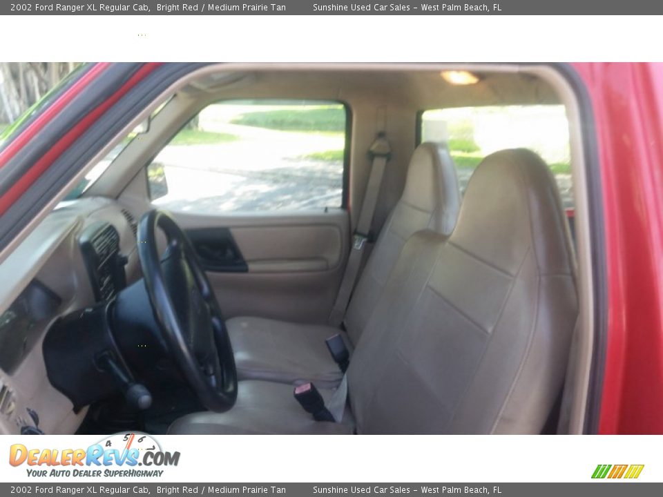 2002 Ford Ranger XL Regular Cab Bright Red / Medium Prairie Tan Photo #9