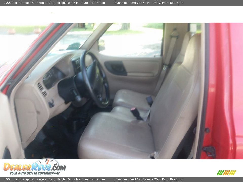 2002 Ford Ranger XL Regular Cab Bright Red / Medium Prairie Tan Photo #10