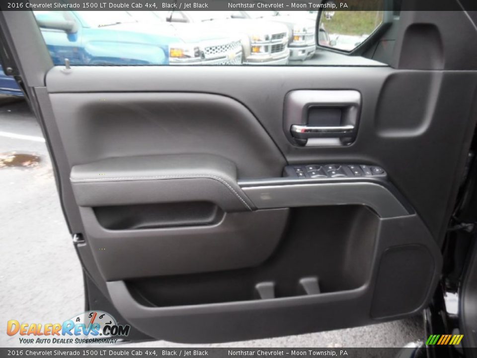 2016 Chevrolet Silverado 1500 LT Double Cab 4x4 Black / Jet Black Photo #14