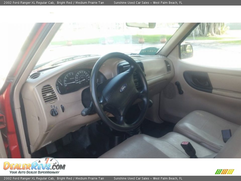2002 Ford Ranger XL Regular Cab Bright Red / Medium Prairie Tan Photo #11