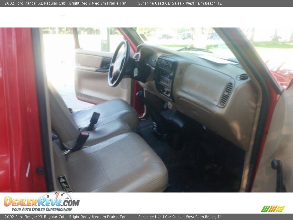 2002 Ford Ranger XL Regular Cab Bright Red / Medium Prairie Tan Photo #14