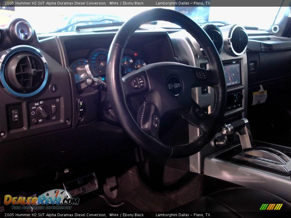 2005 Hummer H2 SUT Alpha Duramax Diesel Conversion White / Ebony Black Photo #14