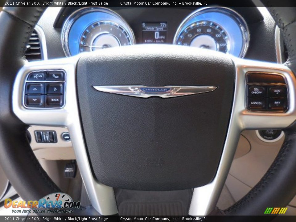 2011 Chrysler 300 Bright White / Black/Light Frost Beige Photo #21