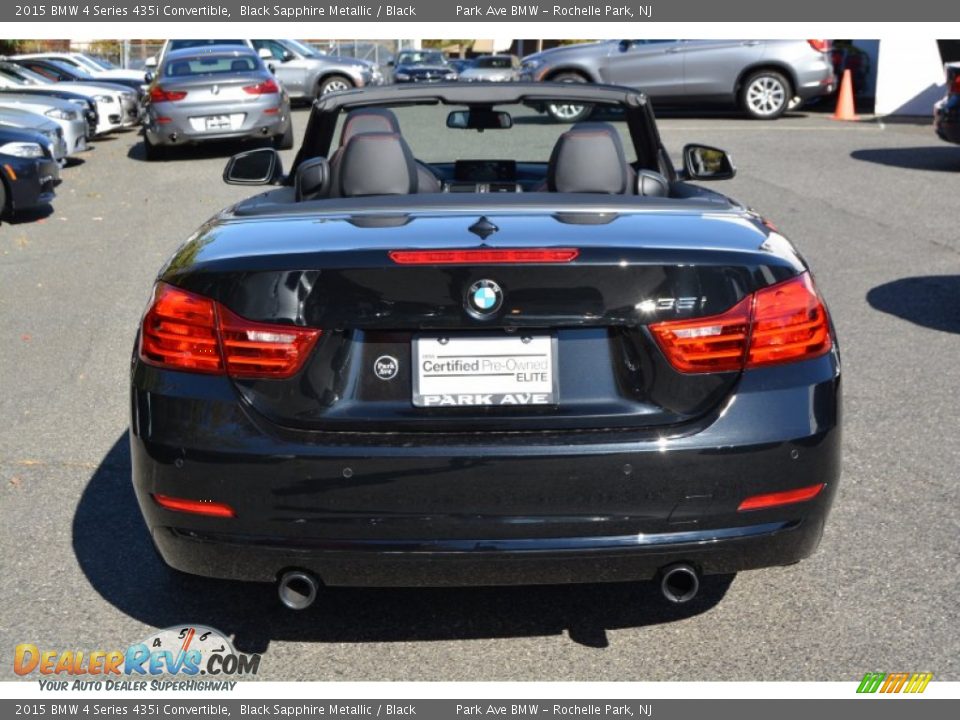 2015 BMW 4 Series 435i Convertible Black Sapphire Metallic / Black Photo #5