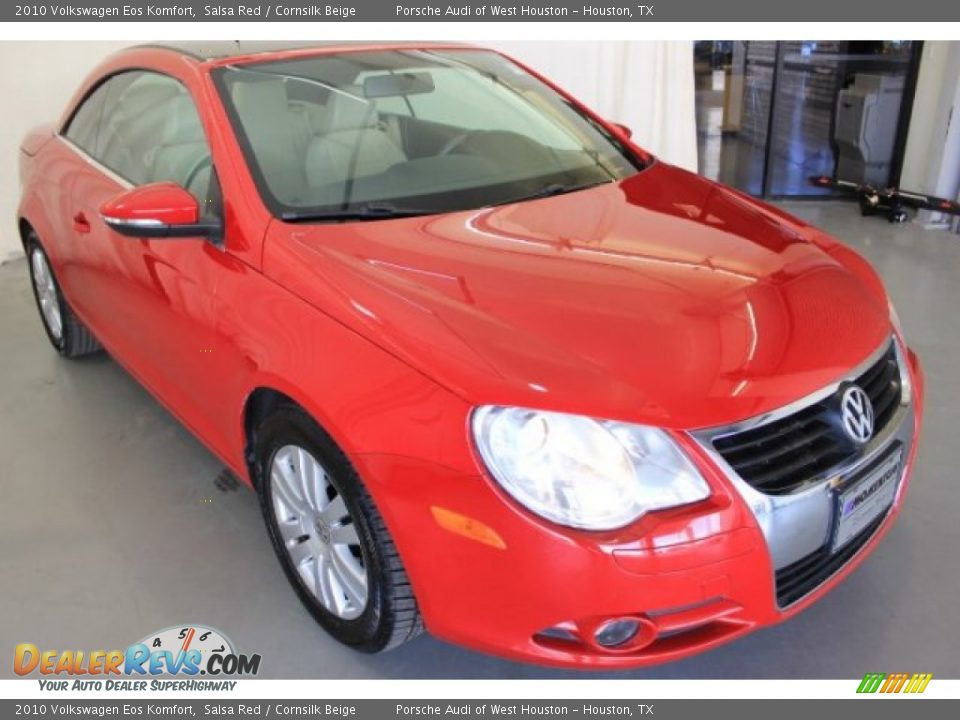 2010 Volkswagen Eos Komfort Salsa Red / Cornsilk Beige Photo #2