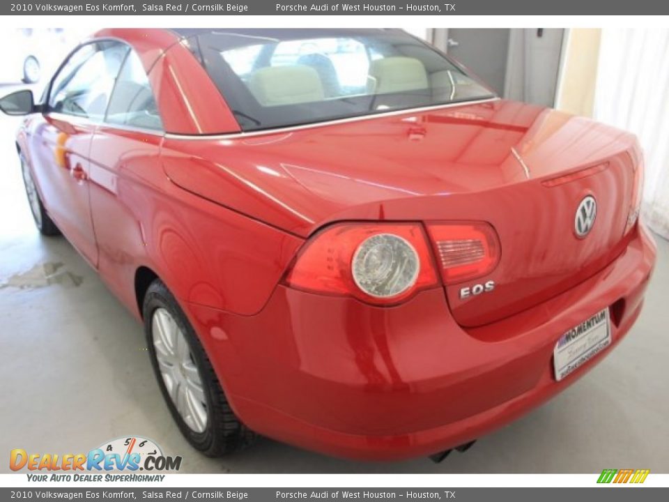 2010 Volkswagen Eos Komfort Salsa Red / Cornsilk Beige Photo #5