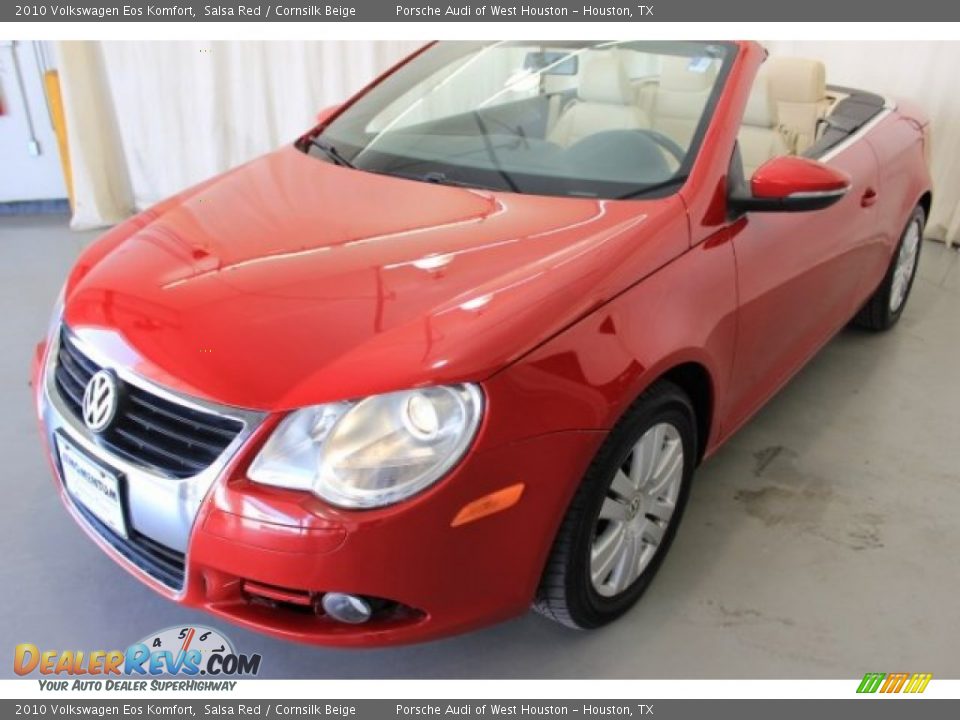 2010 Volkswagen Eos Komfort Salsa Red / Cornsilk Beige Photo #9