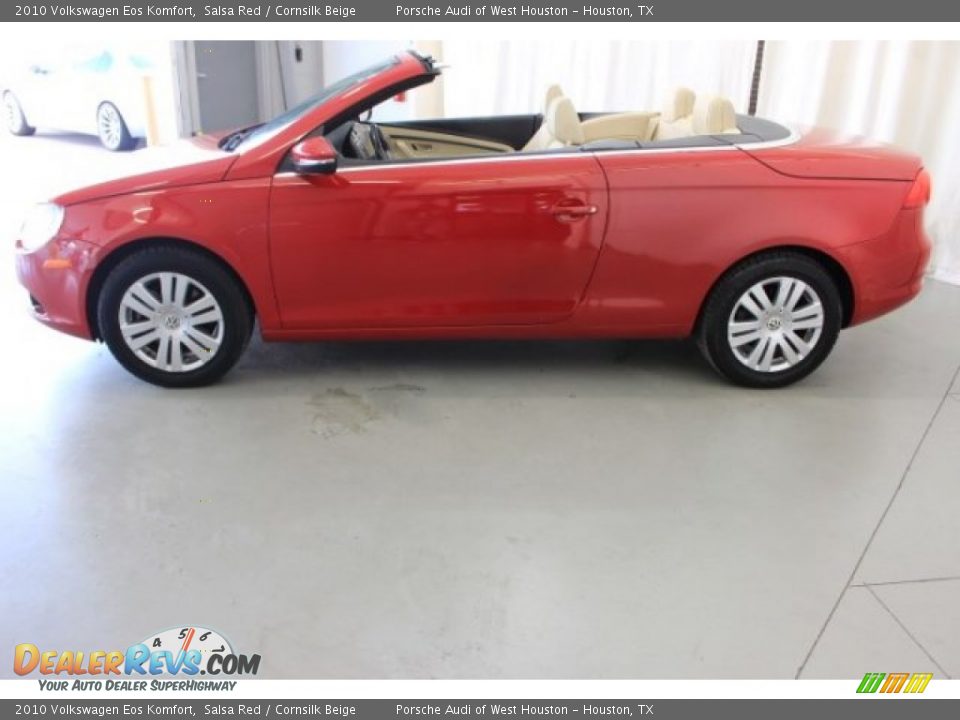 2010 Volkswagen Eos Komfort Salsa Red / Cornsilk Beige Photo #12