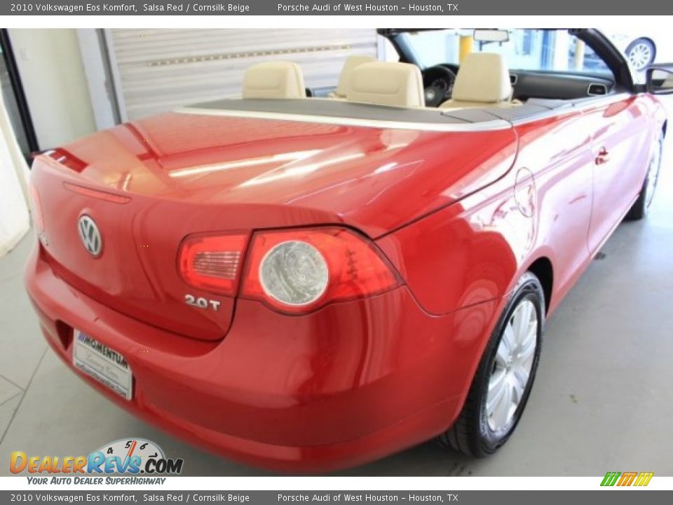 2010 Volkswagen Eos Komfort Salsa Red / Cornsilk Beige Photo #15