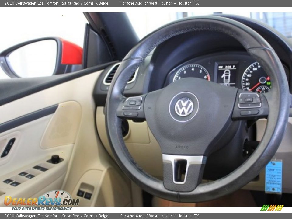 2010 Volkswagen Eos Komfort Salsa Red / Cornsilk Beige Photo #35
