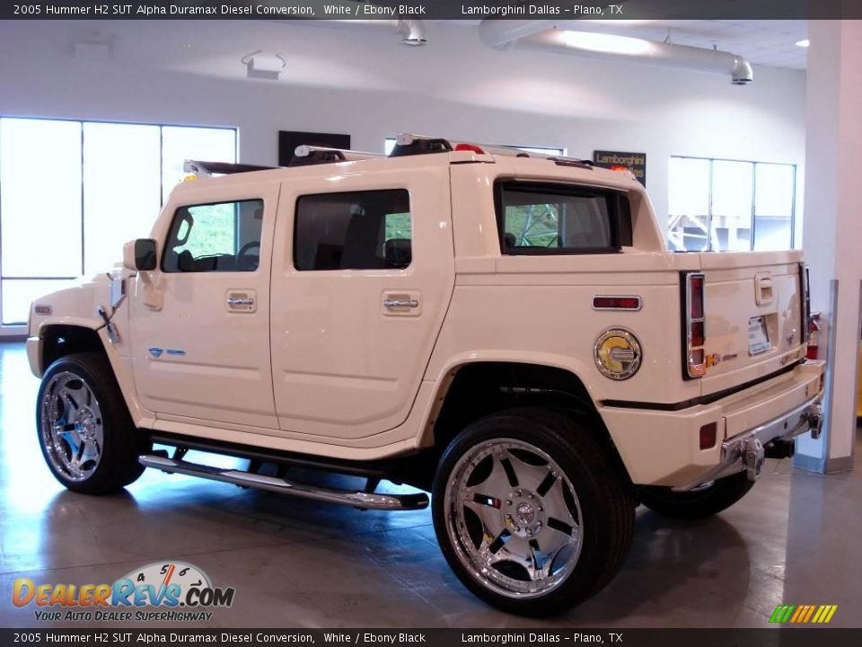 2005 Hummer H2 SUT Alpha Duramax Diesel Conversion White / Ebony Black Photo #23