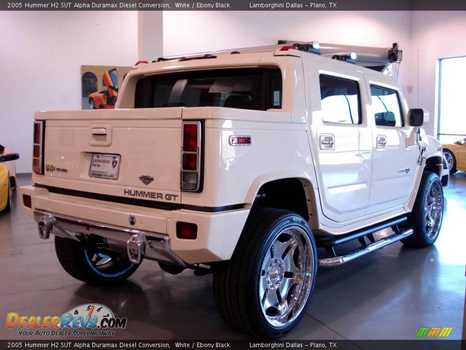 2005 Hummer H2 SUT Alpha Duramax Diesel Conversion White / Ebony Black Photo #24