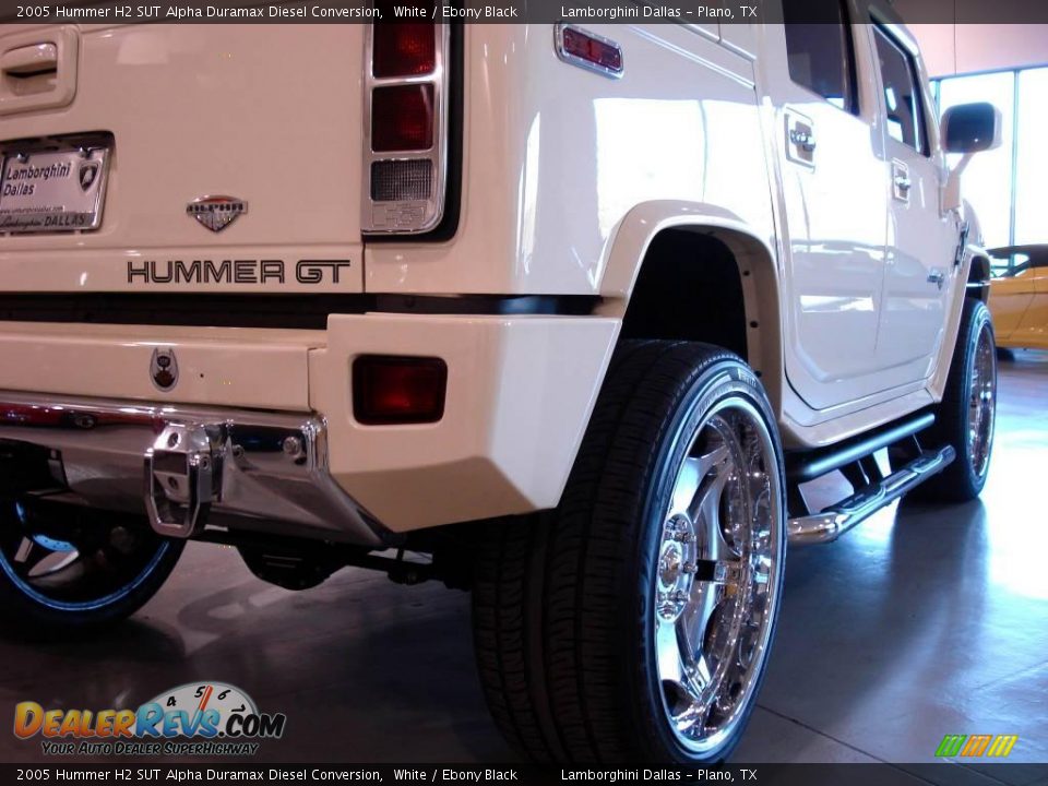 2005 Hummer H2 SUT Alpha Duramax Diesel Conversion White / Ebony Black Photo #25