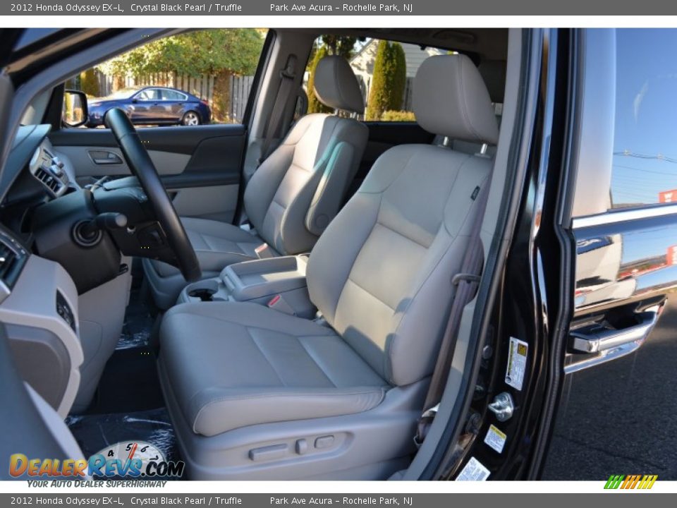 2012 Honda Odyssey EX-L Crystal Black Pearl / Truffle Photo #13