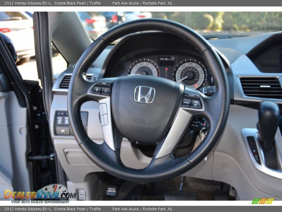 2012 Honda Odyssey EX-L Crystal Black Pearl / Truffle Photo #18