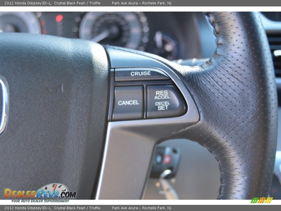 2012 Honda Odyssey EX-L Crystal Black Pearl / Truffle Photo #20