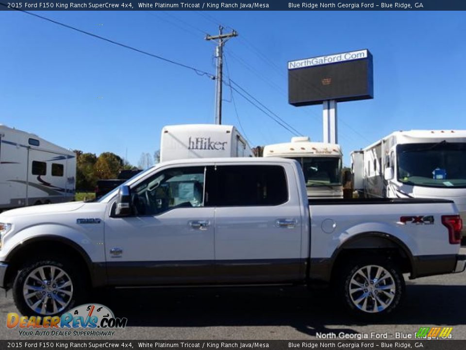 2015 Ford F150 King Ranch SuperCrew 4x4 White Platinum Tricoat / King Ranch Java/Mesa Photo #2