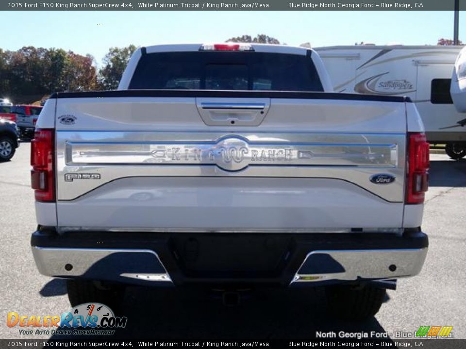 2015 Ford F150 King Ranch SuperCrew 4x4 White Platinum Tricoat / King Ranch Java/Mesa Photo #4