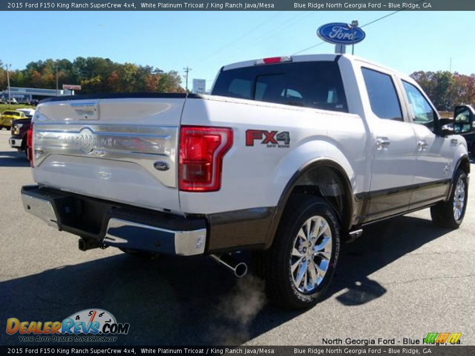 2015 Ford F150 King Ranch SuperCrew 4x4 White Platinum Tricoat / King Ranch Java/Mesa Photo #5