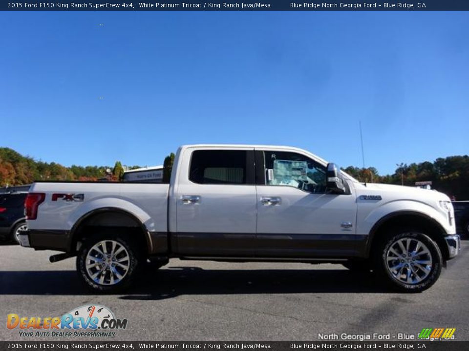 2015 Ford F150 King Ranch SuperCrew 4x4 White Platinum Tricoat / King Ranch Java/Mesa Photo #6