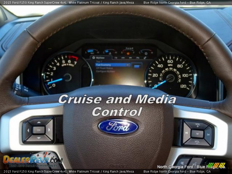 2015 Ford F150 King Ranch SuperCrew 4x4 White Platinum Tricoat / King Ranch Java/Mesa Photo #19