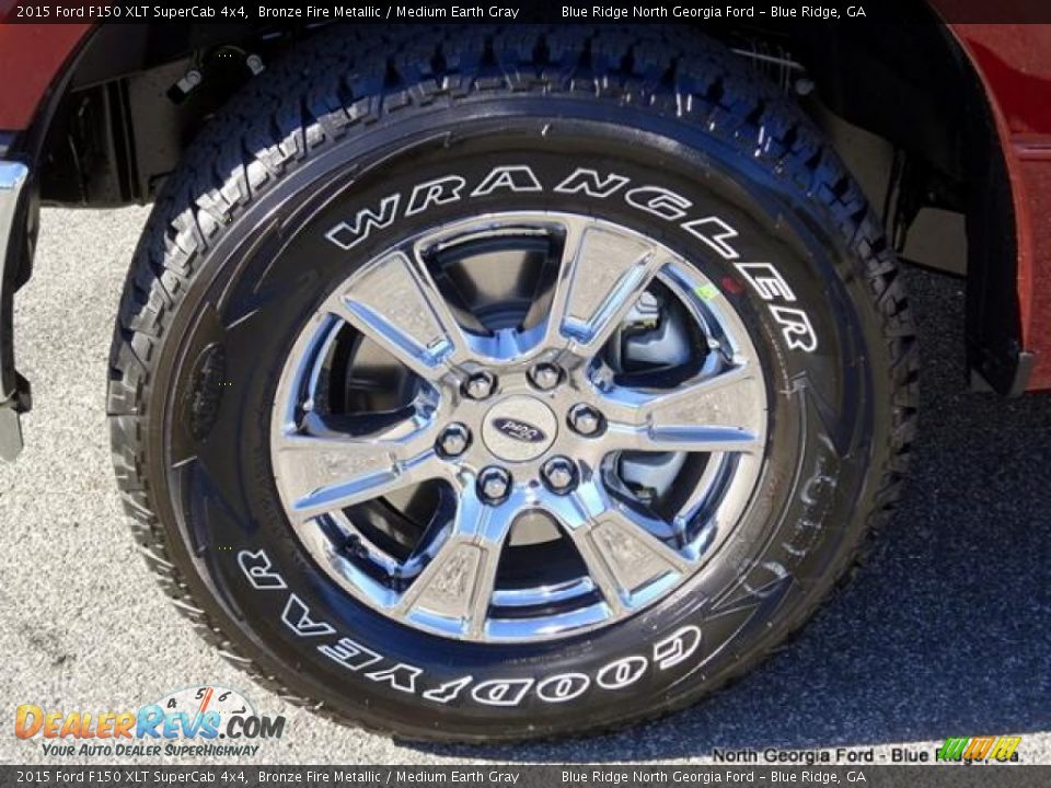 2015 Ford F150 XLT SuperCab 4x4 Bronze Fire Metallic / Medium Earth Gray Photo #9