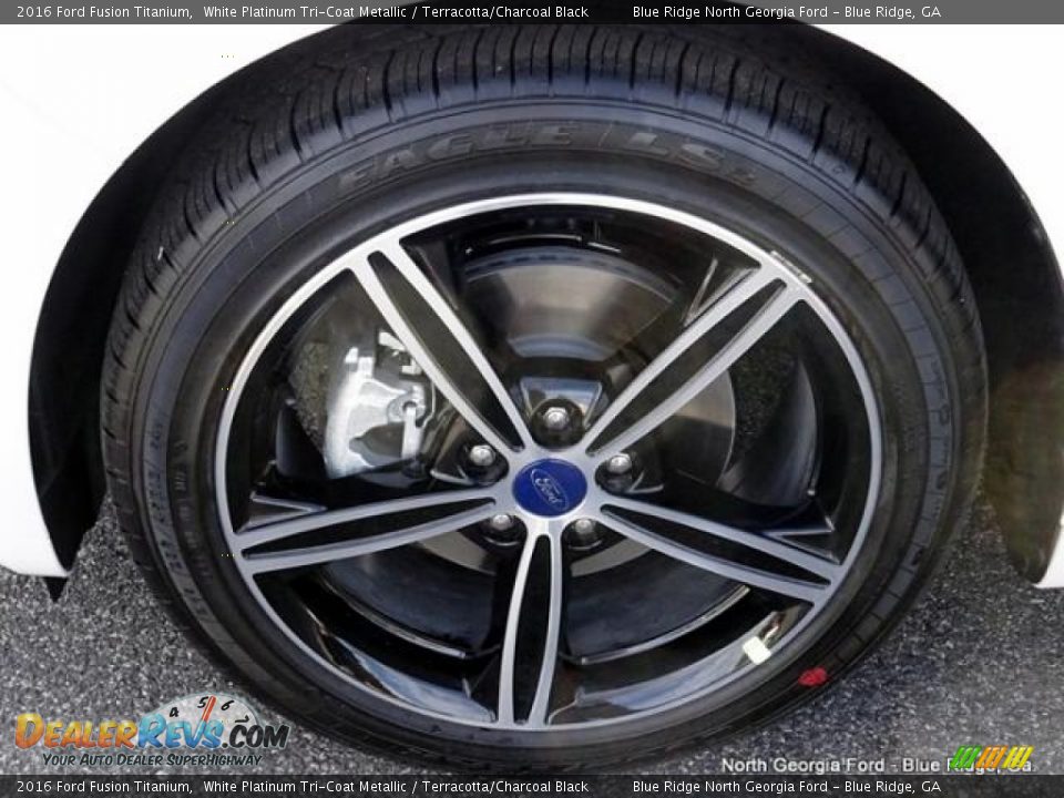 2016 Ford Fusion Titanium White Platinum Tri-Coat Metallic / Terracotta/Charcoal Black Photo #9