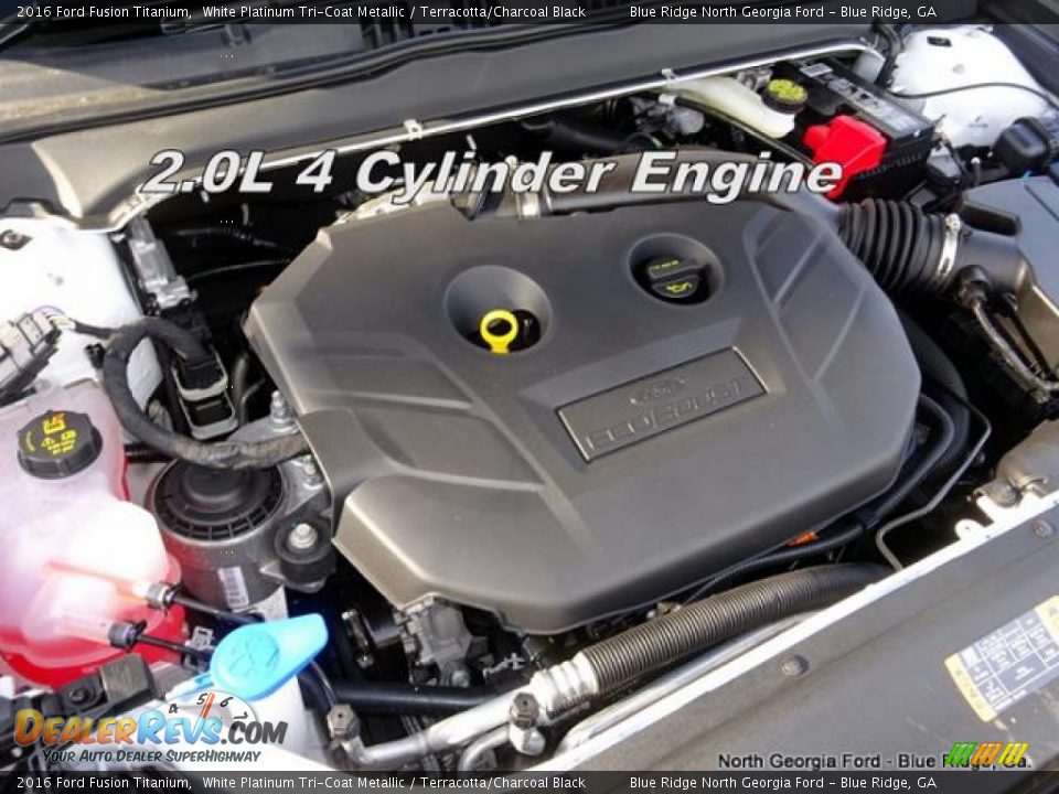 2016 Ford Fusion Titanium White Platinum Tri-Coat Metallic / Terracotta/Charcoal Black Photo #10