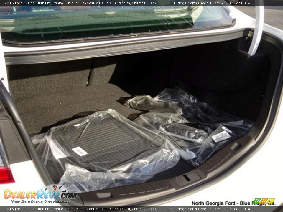 2016 Ford Fusion Titanium White Platinum Tri-Coat Metallic / Terracotta/Charcoal Black Photo #15