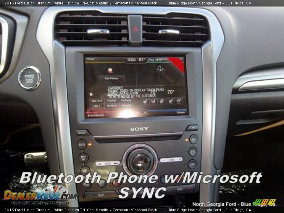 2016 Ford Fusion Titanium White Platinum Tri-Coat Metallic / Terracotta/Charcoal Black Photo #20