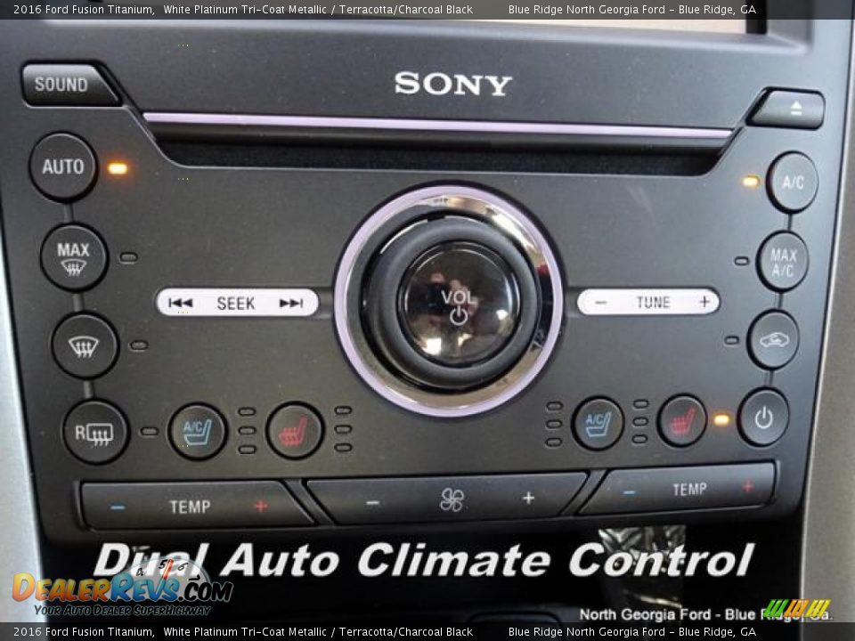 2016 Ford Fusion Titanium White Platinum Tri-Coat Metallic / Terracotta/Charcoal Black Photo #24
