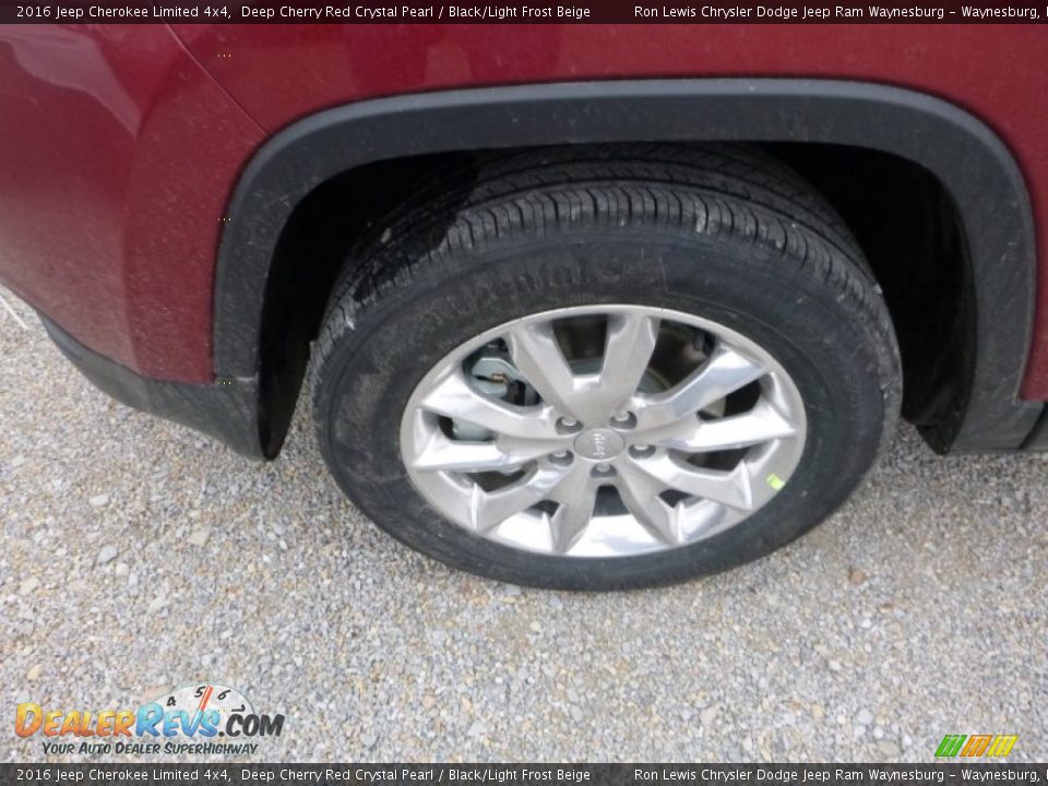 2016 Jeep Cherokee Limited 4x4 Deep Cherry Red Crystal Pearl / Black/Light Frost Beige Photo #2